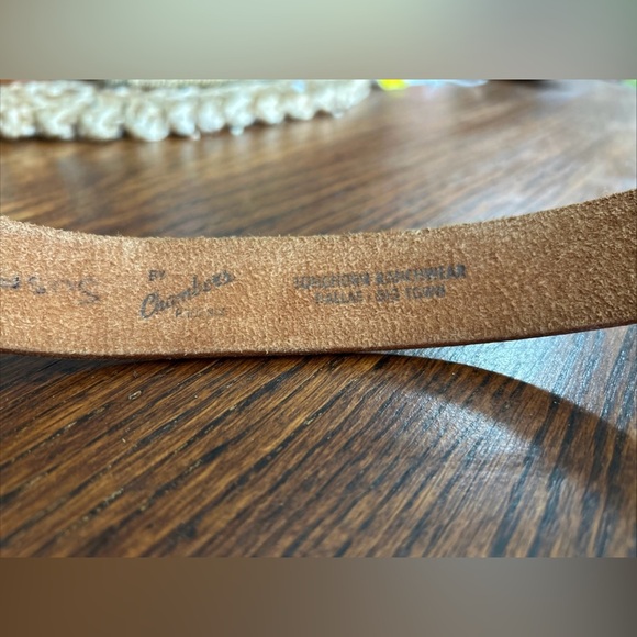 Chambers Belt Co Tooled Brown Leather Belt 28 Acorns Leaves “SUSAN” main image 7